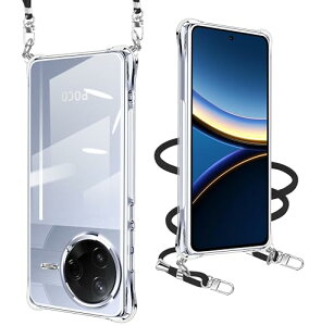 Xiaomi POCO F7 Pro �P�[�X �V�����_�[ �N���A �ϏՌ� �V���I�~ POCO F7 �v�� / Redmi K80 �J�o�[ �X�}�z�P�[�X �X�g���b�v�t�� ���߉\ ���|�� �΂߂��� �R�t�� TPU ���^ �y�� ���O���\ �����h�~ [��