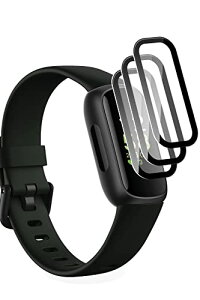 Fitbit inspire3 �t�B���� �ی�t�B���� �t���ی�J�o�[ PET�f�� �ϏՌ� �S�ʕی� �����ߗ� �\��t���ȒP �C�A�h�~ �w��h�~ ��K���X�t�B���� ���E���h�G�b�W���H �����^ ���˖h�~ [3������] for Fi