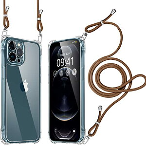 iPhone 12pro �P�[�X �N���A �V�����_�[ �ϏՌ� �����Y�ی� ���|�� �񂩂� �΂߂��� ��|�� �J�o�[ ���߉\�� ���� �����h�~ �c / �� �����h�~ 2WAY (�u���E��)