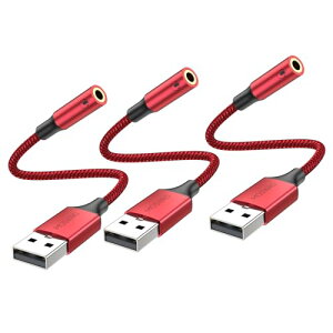 USB �I�[�f�B�I �ϊ��A�_�v�^ �O�t�� �T�E���h�J�[�h 4�� TRRS �ϊ� usb-3.5mm �I�[�f�B�I�P�[�u�� �C���z�� �w�b�h�t�H�� PC ���b�v�g�b�v Linux �f�X�N�g�b�v PS4 ���̑��̃f�o�C�X�ɑΉ�