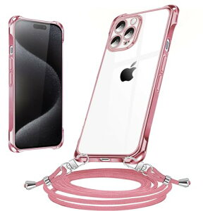 iPhone 15 Pro Max �P�[�X �N���A �V�����_�[ �ϏՌ� �S�ʕی� iPhone15ProMax �J�o�[ ���� �A�C�t�H�� 15 Pro Max �X�}�z�P�[�X �񂩂� ���|�� �΂߂��� TPU ��|���P�[�X �X�g���b�v�t�� ���^ �y�� �����h