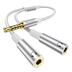 �I�[�f�B�I�X�v���b�^�[ 3.5mm �X�v���b�^ 2WAY �I�[�f�B�I�X�v���b�^�X�e���I�I�[�f�B�I Y�P�[�u�� �C���z���W���b�N�A�_�v�^iPhone�T���X��PS4�X�C�b�`�^�u���b�gPC�m�[�g�p�\�R��MP3�I�[�f�B