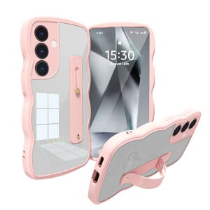 Galaxy S24 Plus �P�[�X �n���h�x���g�t�� �X�^���h�@�\ �w�� �N���A Galaxy S24+ �X�}�z�P�[�X �ϏՌ� �M�����N�V�[ S24 Plus �J�o�[ ���� �y�� ���^ ������� �l�C �X�g���b�v�z�[�� (�s���N)