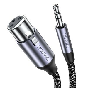 3.5mm �I�X XLR ���X �P�[�u�� �A���o�����X�ڑ� �}�C�N�P�[�u�� �ϊ��P�[�u�� �}�C�N�p�X�s�[�J / �R���\�[�� / �p���[�A���v / �e�[�v���R�[�_�[ / �g�ѓd�b / �m�[�g�p�\�R�� / �J���� -�O���[