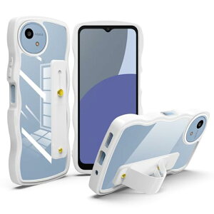 AQUOS R9 / R10 �P�[�X �N���A �X�^���h�@�\ AQUOS R9 SH-51F / SH-51E �X�}�z�P�[�X �ϏՌ� �A�N�I�X R9 / R10 �J�o�[ ���� �y�� ���^ ������� �l�C �X�g���b�v�z�[�� (�z���C�g)