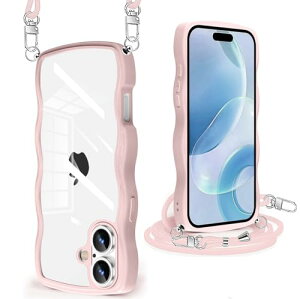iPhone 16 Plus �P�[�X �N���A �V�����_�[ �ϏՌ� �l�C ���킢�� �A�C�t�H��16 Plus �J�o�[ ���� �X�}�z�P�[�X ���^ �y�� �񂩂� ���|�� ��|���P�[�X �X�g���b�v�t�� ���O���\ ���������\ ��
