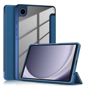 Galaxy Tab A9 8.7�C���` �P�[�X �w�ʓ��� �N���A �C���X�g ��� �v�����g �M�����N�V�[ Tab A9 �J�o�[ �����P�[�X �N���A�P�[�X �O�܂�X�^���h �I�[�g�X���[�v�@�\ �ϏՌ� �y�� ������ �Z���u��