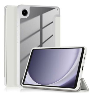 Galaxy Tab A9 8.7�C���` �P�[�X �w�ʓ��� �N���A �C���X�g ��� �v�����g �M�����N�V�[ Tab A9 �J�o�[ �����P�[�X �N���A�P�[�X �O�܂�X�^���h �I�[�g�X���[�v�@�\ �ϏՌ� �y�� ������ �O���[