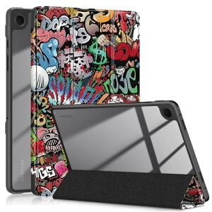 Galaxy Tab A9+ 11�C���` �P�[�X �w�ʓ��� �N���A �C���X�g ��� �v�����g �M�����N�V�[ Tab A9+ �J�o�[ �����P�[�X �N���A�P�[�X �O�܂�X�^���h �I�[�g�X���[�v �ϏՌ� �y�� ������ ������