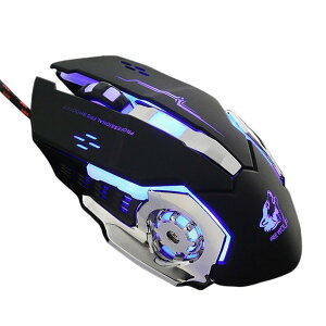 �E�H�[���A LED���� �L�� �Q�[�~���O �}�E�X ���w�� �É� 4000dpi 5�i���� 6�{�^�� ���� �N���b�N Windows Vista/10/8/7 Mac WARMOUSE