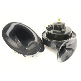 爆音 ヨーロピアン 電子ホーン 快音 クラクション 24V ブラック MI-HORN02-24V-BK