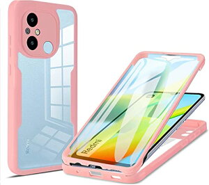 Redmi 12C �P�[�X 360° �S�ʕی� �O�� ���� �J�o�[ [���^�b�`�p�l�����x] 9H�����K���X TPU+PC �N���A �X�}�z�P�[�X �t���J�o�[ �y�� ���^ �Ռ��z�� �C�菝�h�~ ���E�ȒP �i�s���N�j ��������