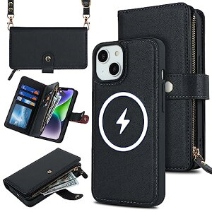 |P[X for iPhone 14 / 13 蒠^ MagsafeΉCX[d iPhone 13 wʃP[X 2in1 gуJo[ |΂߂V_[ iPhone 14 z^Jo[ }Olbg OR  2way ICJ