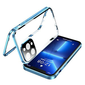 bNt iPhone15 P[X OʃJo[ Jی KXtBt }Olbg ACtH15 ʃP[X 360 KXP[X A~ op[  NA (iPhone15, u[) 