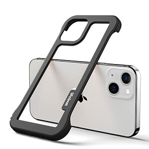 iPhone15 シリコンバンパーケース コントラストカラー+背面のくり抜き 軽量 放熱 バンパー ストラップホール 耐衝撃 フレーム (black, iPhone15) 送料無料