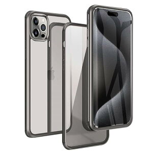 iPhone15Pro P[X Sʕی ʓ VR[op[P[X ^b`x \ʋKX+wPCfރv[g 360x\tJo[ OʃKX wʃNA C菝h~ CX[d