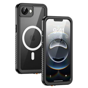 iPhone 16e 用 ケース 防水ケース IP68 Face ID認証/耐衝撃/滑り止め/防塵/防雪/水中撮影/QI充電/超軽量/ストラップ付き 付け外し簡単 全面保護のアイフォン 16E 防水カバー ブラック 送料無料