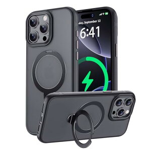 iPhone 15 Pro Max P[X magsafeΉ CX[d CO }Olbg _360x]X^h ϏՌ ϋv ΂ݖh~ ~ ی h gуP[X ({ubN, iPhone 15 P