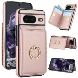 Google Pixel8 ケース 手帳型 グーグル ピクセル8 ケース 手帳型 財布型 リング付き 背面カード収納 スマホケース スタンド機能 カバー リング 耐衝撃 シンプル おしゃれ 耐衝撃 RFIDブロック機能