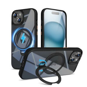 iPhone15 P[X magsafeΉ O }Olbg _ 360x]X^h ϏՌ Sʕی @\X^h B[ cΉ iphone 15 y ~ 6.1C` NA̔w ubN 
