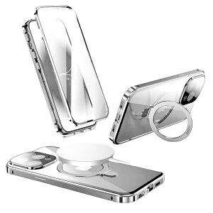  MagSafeΉ iPhone 15 Pro P[X SʃJo[ 9HKXt  }Olbg Ot X^h@\ 360°Sʕی cΉ ACtH 15v  P[X JYی S