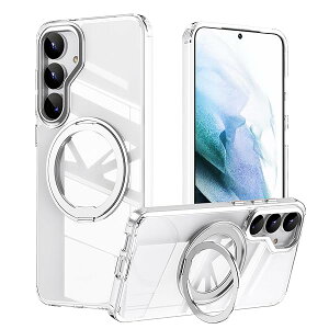 Galaxy S25 Plus �P�[�X MagSafe�Ή� S25 Plus �P�[�X �L�b�N�X�^���h�t�� �� �M�����N�V�[S25Plus �}�O�l�b�g�P�[�X�N���A �Ռ��z�� �J�o�[[360�x��]�X�^���h �B���X�^���h] �c�����Ή������Y�ی� ���C