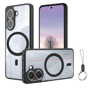 Xiaomi POCO X7 Pro ケース 透明のデザイン Magsafe対応 マグネット搭載 クリアブラック ハイブリット TPUバンパー PCマイクロドット加工 耐衝撃 黄ばみなし 指紋防止 擦り傷防止 Xiaomi POCO X7 Pro ケー