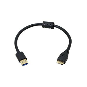 Micro B - USB 3.0 A P[u 5Gbpsf[^}[dP[u ^CvAIX - }CN^CvBIX R[h Otn[hhCu HDJ Samsung Note 3 / Galaxy S5 / N9000ȂǑΉ Xy[XO (Black A 0.