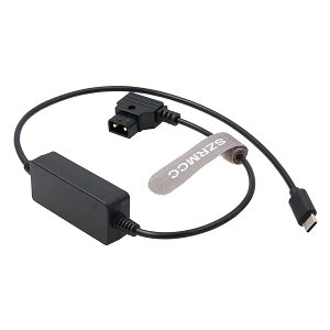 USBC Type-C to D-tap P[u PD Quick Charging Power Cable for V Mount Gold-Mount Battery PowerTap (Straight USB C)