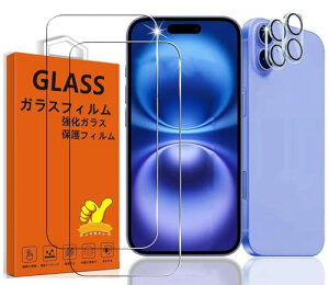 iPhone16 PLUS KXtB ACtH16 PLUS tB wh~ [2* KX + 2* JtB] iPhone16 PLUS یtB YیtB wF Jo[ dx9H ϏՌ Uh~ \