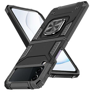 Galaxy Z Flip3 5G O P[X ϏՌ Ռz Yی TPU + PC O wh~ ԍڃz_[Ή X^h@\ ho ^ y h~ C菝h~ TX Galaxy Z Flip3 5G gуJo[ 