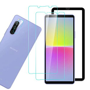 [3 ] Xperia 10 V KXtB [2] + JtB [1]KChgt \tȒP z wh~ ߗ SO-52D SOG11 tB KX \j[GNXyA 10 V t