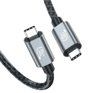  USB4 P[u 1m Thunderbolt4 P[u 40W 48V / 5A }[d 40Gbpsf[^] 8K@60Hzfo PD3.1 / QC4.0Ή USB 3.2 / 3.1 / 2.0Ȃǉʌ݊ MacBook Pro iPad mini 6 Matebook iPad Pro 2018 Xperia GalaxyType