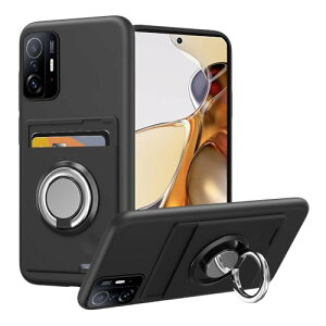 Xiaomi 11T / 11T Pro �����O�t�� �P�[�X �V���R�� �w�� �J�[�h���[ �V���I�~ 11T / 11T Pro �X�}�z�P�[�X �X�^���h�@�\ 360°��]�����O �ϏՌ� �ϋv ����~�� �� ��������