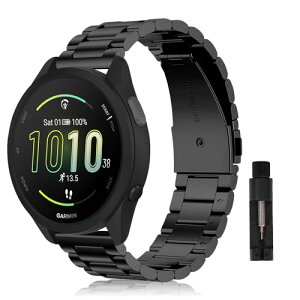 Garmin Forerunner 165 / 165 Music �����o���h 20MM �����x���g �X�e�����X�� �T�C�Y���߉\ �����H��t�� �X�g���b�v �r�W�l�X�� �����Y�����f�B�[�X garmin forerunner 165 �ւ��x���g �R���p�`�u�� Garmin F