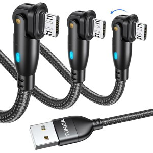  Micro USB P[u L^ 180°] [1M / 1M / 2M 3{g] 2.4A}[d f[^] LEDCgt }CNusb [dP[u Micro USB Android@Ή Type-B X}z Rg[[ Cz MP3 