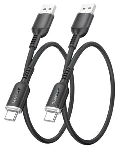 USB Type C P[u 0.3M ܂Ȃ VR 2{Zbg 18W[d USB-A to USB-C Z 30cm USB2.0f[^] Android Auto / CarplayΉ ϋv iPhone16 / 15V[Y / Galaxy S24 ultra / iPad Pro / iPad air 5 / Xperia