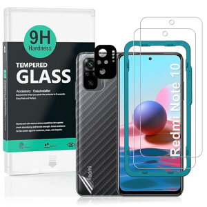 Redmi Note 10 / Redmi Note 10S یtB KX ی KXtB 2Zbg JYve N^[t(ޗ) wʕیtBt ȒPLbgt 