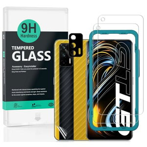 Realme GT 5G �ی�t�B���� �K���X�t�B���� �����K���X �t�B���� 2���Z�b�g �J���������Y�v���e �N�^�[�t��(�����ޗ�) �w�ʕی�t�B�����t�� �ȒP�����L�b�g�t�� ��������