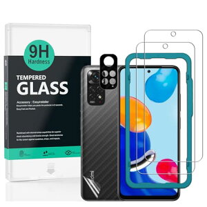 Xiaomi Redmi Note 11 4G 6.43' یtB KXtB KX tB 2Zbg JYve N^[t(ޗ) wʕیtBt ȒPLbgt 