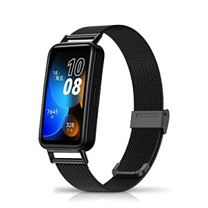 Huawei Band 10 / Huawei Band 9 / Huawei Band 8 �o���h �����o���h �����x���g �X�e�����X�� �ւ��x���g �������߉\ �_�炵�� �j�����p Huawei Band 10 / 9 / 8 �����o���h (�u���b�N) ��������