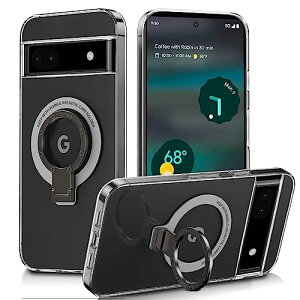 Google Pixel 6A 5G �P�[�X MagSafe�Ή� ���� �����O�t�� �s�N�Z�� 6A �N���A �X�}�z�P�[�X �^���h�@�\ �X�g���b�v�z�[���t�� �C�菝�h�~ ����~�� �����h�~�iPixel 6A �����P�[�X�j ��������