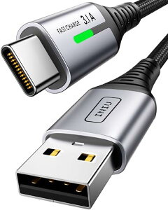  USB C P[u 2m 3.1A }[d Type A to C [dP[u QC ϋv iC҂ f[^] ^CvC USB C iPhone 15 Pro Max Plus MacBook Air iPad Mini Samsung Galaxy Xiaomi Huawei Sony Xperia Google Pixel