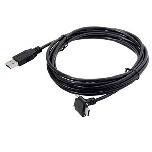 Down Up Angled USB 3.1 Type C Dual Screw Locking to Standard USB3.0 Data Cable 90xJp (1.2M) 