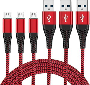 Micro USB�P�[�u�� 3A �}���[�d 3�{�Z�b�g 2m+2m+2m �}�C�N�� usb �P�[�u�� �����f�[�^�]�� ���ϋv�� �g�i�C�����҂݃P�[�u�� �f���h�~ �A���h���C�h USB A Micro-B Galaxy Xperia ps4�R���g���[���[ �v����