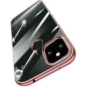 Pixel 5a ケース Google Pixel 5a ケース クリア TPU 耐衝撃 シリコン スリム 薄型 軽量 透明 メッキ加工 傷つけ防止 人気 全面保護 スマホケース ローズゴールド 送料無料