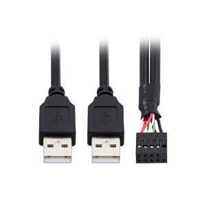 Motherboard 9Pin 10pin Female Housing to 480Mbps Dual USB 2.0 Male Type A Cable 10Pin 50cm ��������