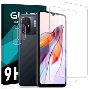 送料無料 Redmi 12C フィルム + レンズ保護フィルム (2+2枚入) 強化ガラス 液晶 Redmi 12 C ガラスフイルム シャオミ レッドミー 12C 保護フィルム 3D Touch対応 ケース カバー 高光沢 硬度9H 防指紋 衝