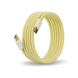 USB C P[u 2m CG[ }Olbg ^CvC [dP[u 60W PDΉ }[d f[^] C h~ fh~ iPhone 15 MacBook Pro Matebook iPad Xperia GalaxyType c@Ή(Yellow) 