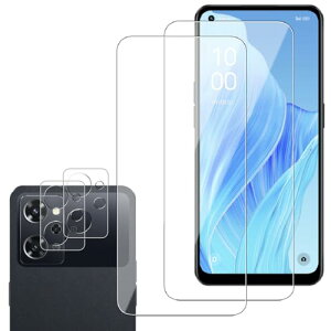 OPPO Reno 9A / Reno7 A ガラスフィルム 2+2枚セット 保護フィルム *2 + カメラフィルム *2 硬度9H 強化ガラス 衝撃吸収 飛散防止 高透過率 指紋防止 撥水撥油 極薄 0.26mm超薄型 気泡ゼロ 送料無料